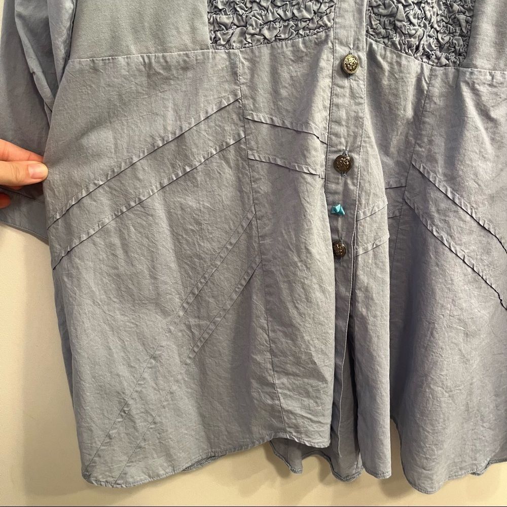 Parsley & Sage Button Down Vintage Button Down Bl… - image 7